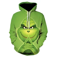 autumn classic green grinch 3d printed hoodie cartoon men hoodies fashion personality sweatshirt teens popular hooded pullover