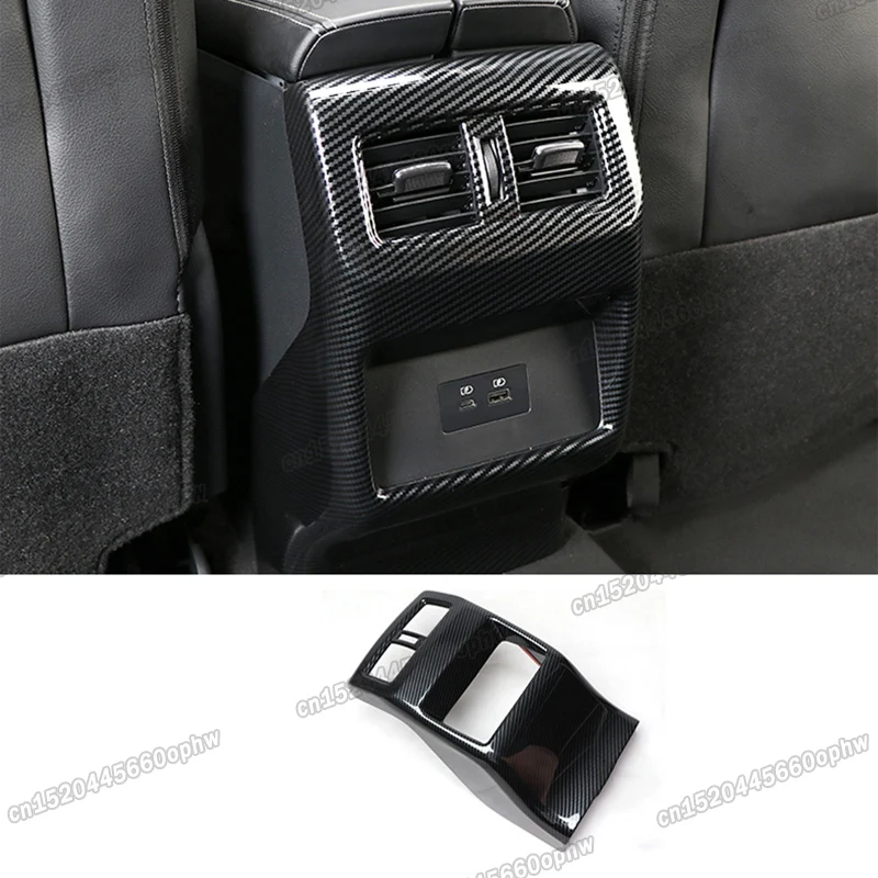 

Чехол для заднего подлокотника автомобиля из углеродного волокна, защита панели от ударов для Nissan X-trail 2021 2022 2023 Rouge T33, аксессуары для интерье...