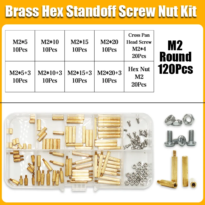 

M2 Шестигранная латунная накатанная круглая Проставка печатная плата Материнская плата Проставка винтовая гайка резьба стойка крепление Мужская Женская Проставка