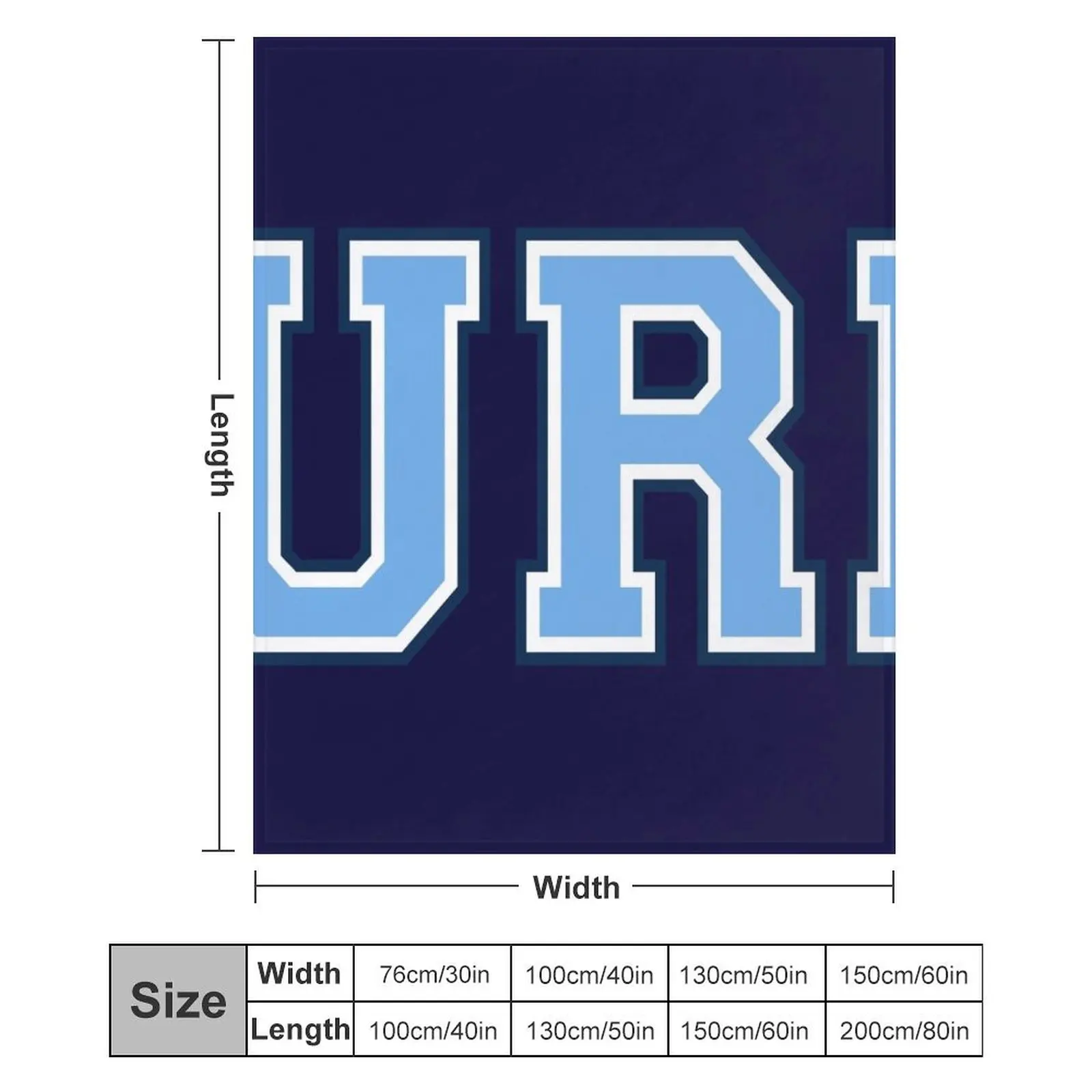 Voi - шрифт колледжа Плед Покрывало Пледы для перемещения