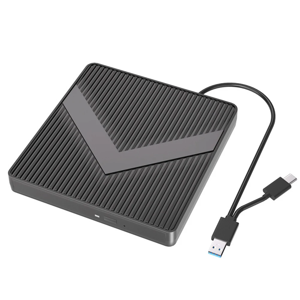 

External CD DVD Drive USB 3.0 Type-C DVD Writer Plug and Play CD Recorder Free Drive DVD CD Player for Computer Tablet Desktop