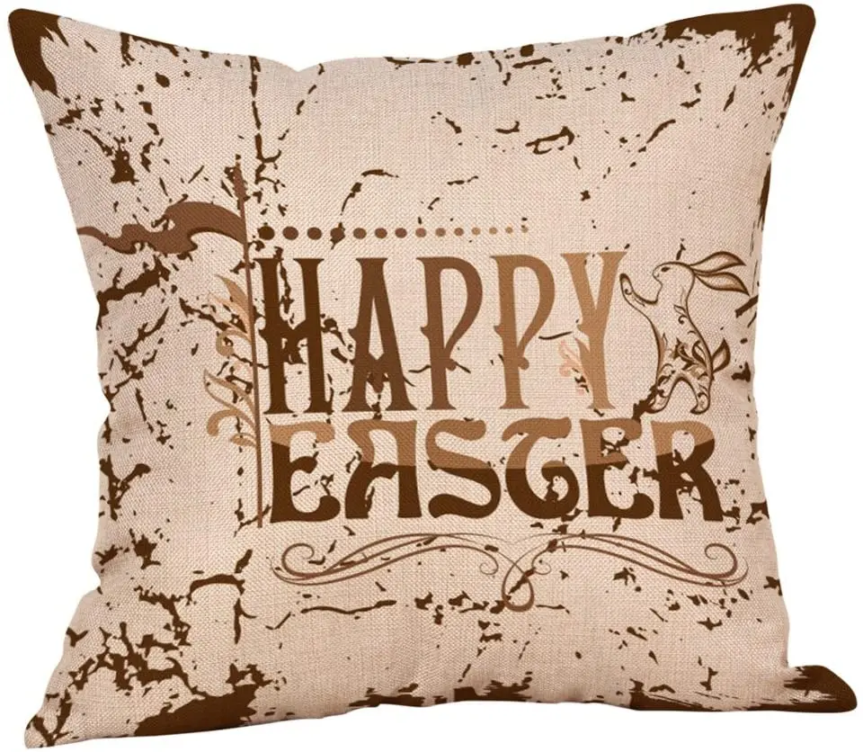 

Throw Pillowcase, St. Patrick's Day Clover Ladies Sales Best Easter Cotton Square Rabbit Pillow Case Covers Waist Cushion Decor