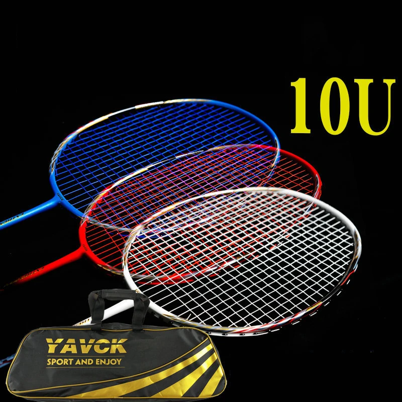 

Professional Badminton Racket Full Carbon 10U Men And Women Single Shot Competition Training Offensive Carbon Fiber Handle -40