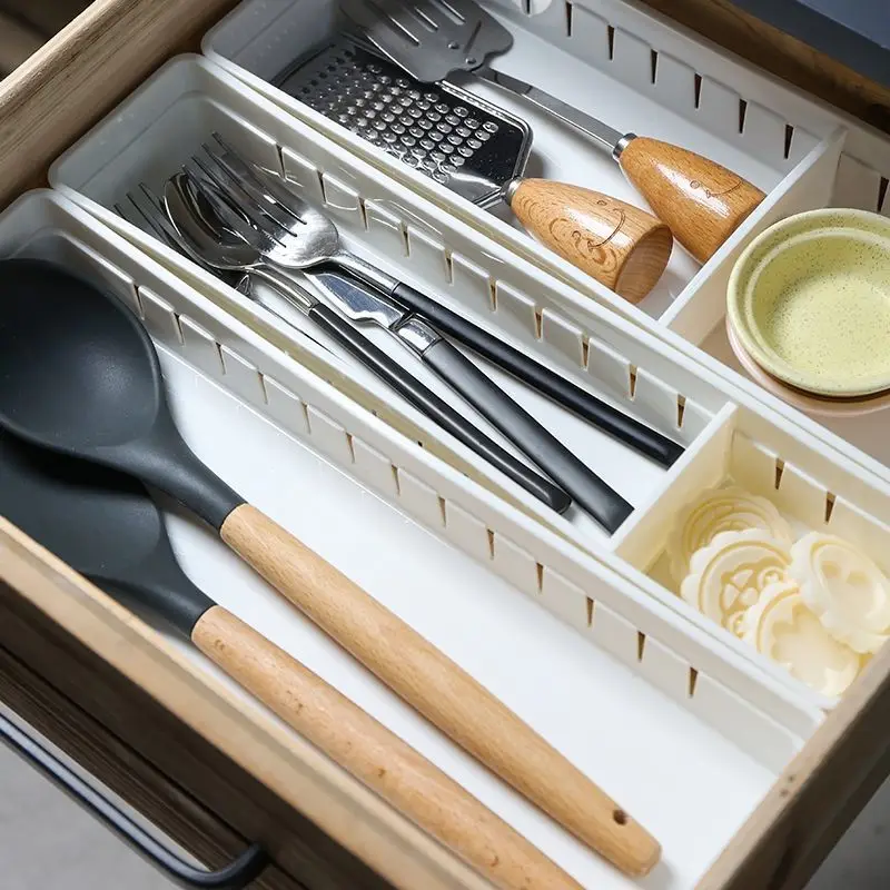 

Jewelry Storage Accessories Cutlery Drawer Kitchen Organizer Organizer Makeup Cutlery Utnesils Cabinet Box Adjustable Kitchen