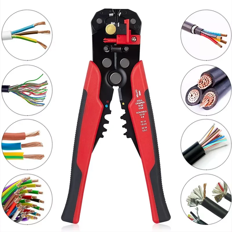 

Adjusting Insulation Wire Stripper For stripping wire from AWG 10-24/0.2-6 mm utomatic Wire Stripping Tool/Cutting Pliers Tool
