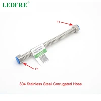 ledfre f1f 1 stainless steel corrugated drain hose for water heater connector plumbing bathroom pipe hot water tube lf16003