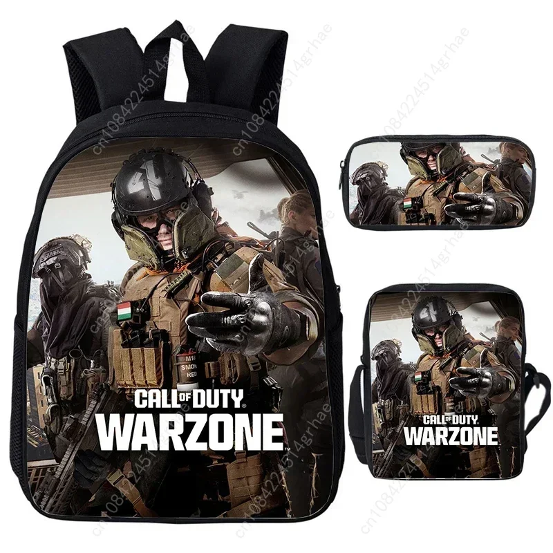 Рюкзак с принтом Call of Duty Warzone, набор из 3 предметов, школьная сумка большой вместимости, сумка для ноутбука, сумка для книг, водонепроницаемый рюкзак для девочек и мальчиков, крутая сумка на каждый день (art.: 3920db64283af) - 3920db64283af