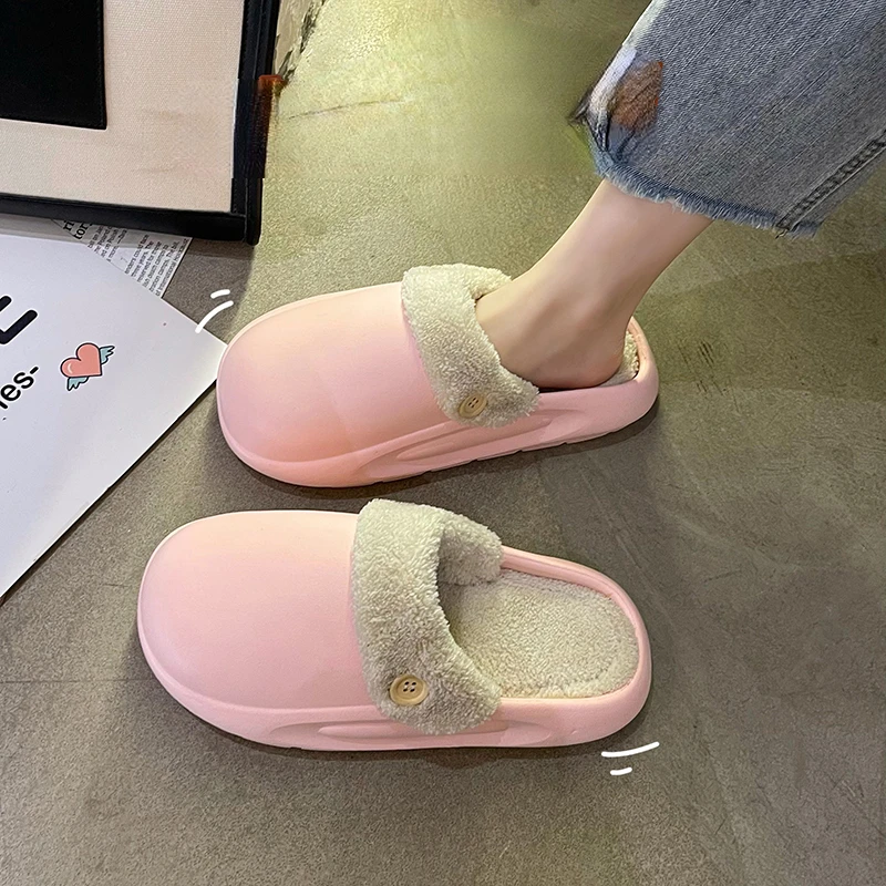 

Хлопковые тапочки Baotou на толстой подошве, женские теплые, зима 2022, новинка, облегающие нишевые модные удобные хлопковые тапочки