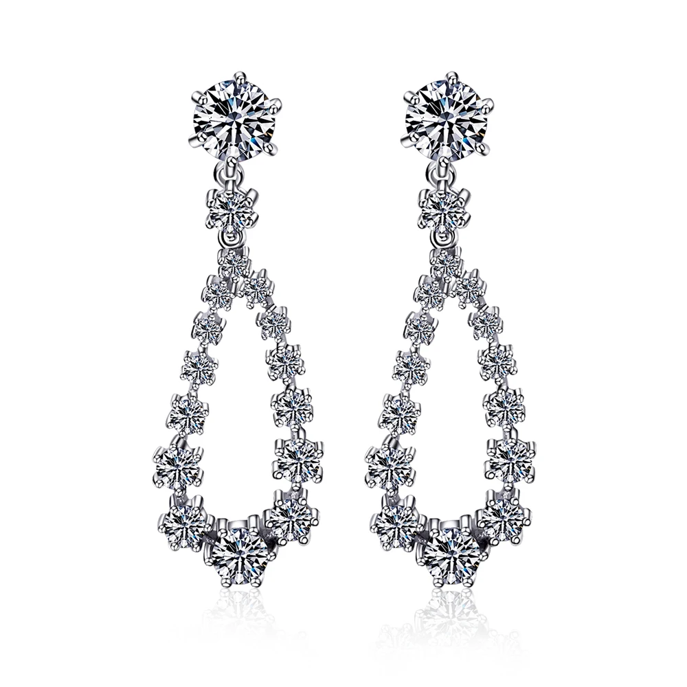 

40% off Clean Stock Solid 925 Siver Drop Earrings for Women Female Fashion Women Earrings Drop shipping