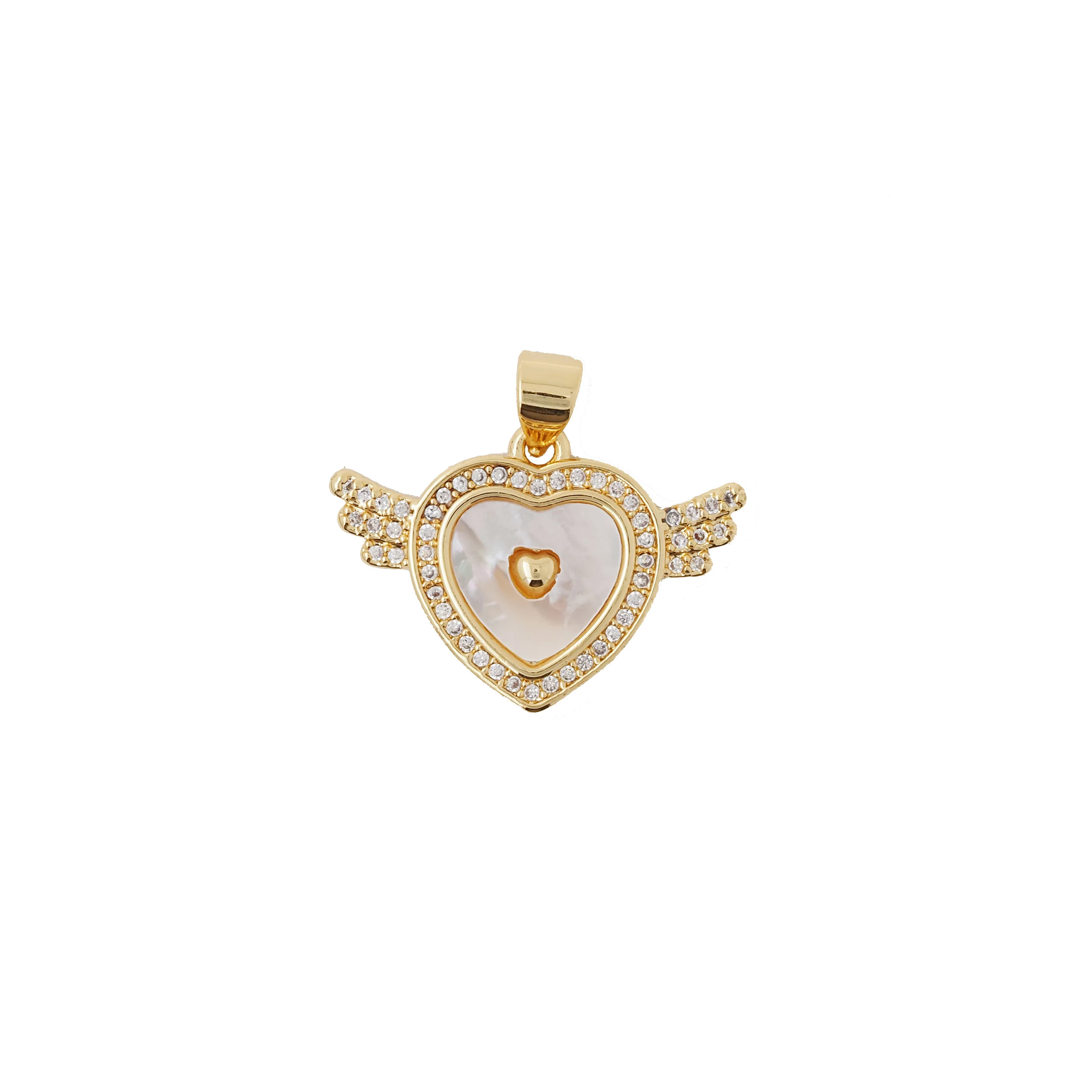 Guardian Angel Wings Heart Pendant Necklace Love Spirituality Protection Memorial Sympathy Jewelry for Women Girls Gifts