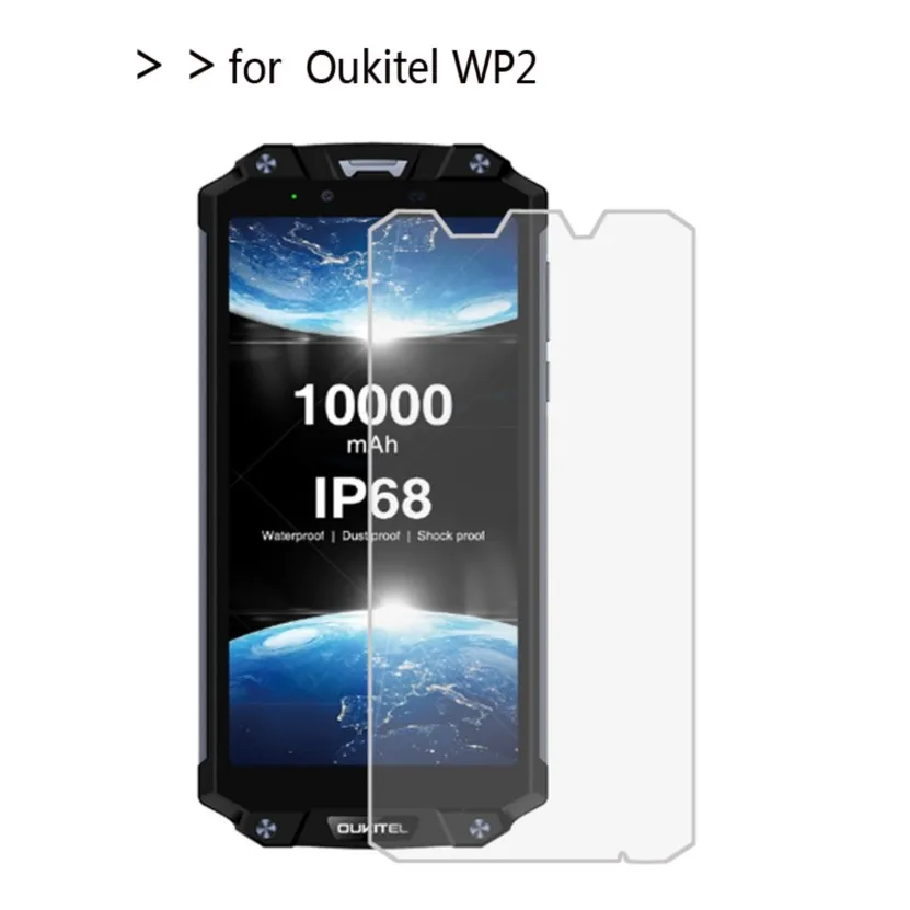 

100% оригинальное закаленное стекло 2.5D для oukitel wp2, Взрывозащищенная защитная пленка для oukitel wp2
