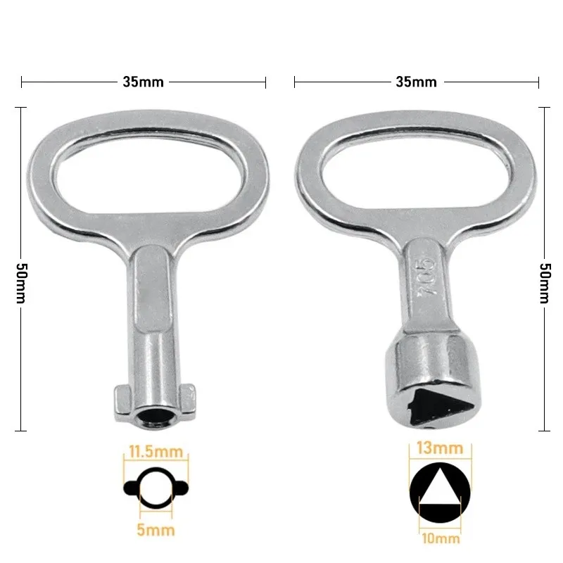 

1pc Elevator Door Lock Valve Key Wrench Triangle Key Universal Electrical Box Zinc Alloy Cabinet Lock Elevator Door Key Tool