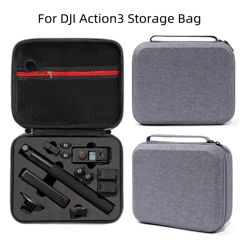 

Suitable for DJI Action3 storage bag Action3 portable sports camera protection box grey