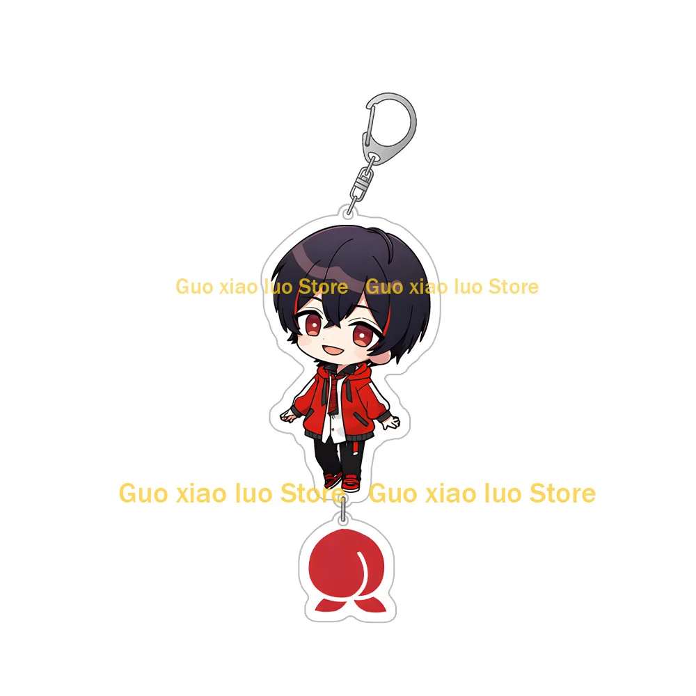 Фото VTuber Красочный персиковый JPAPA Noa Yuankun Tattsun Siva DNQ Uri Eto Hiro Mofu Двойной акриловый брелок для ключей Сумка кулон Аниме брелок №4