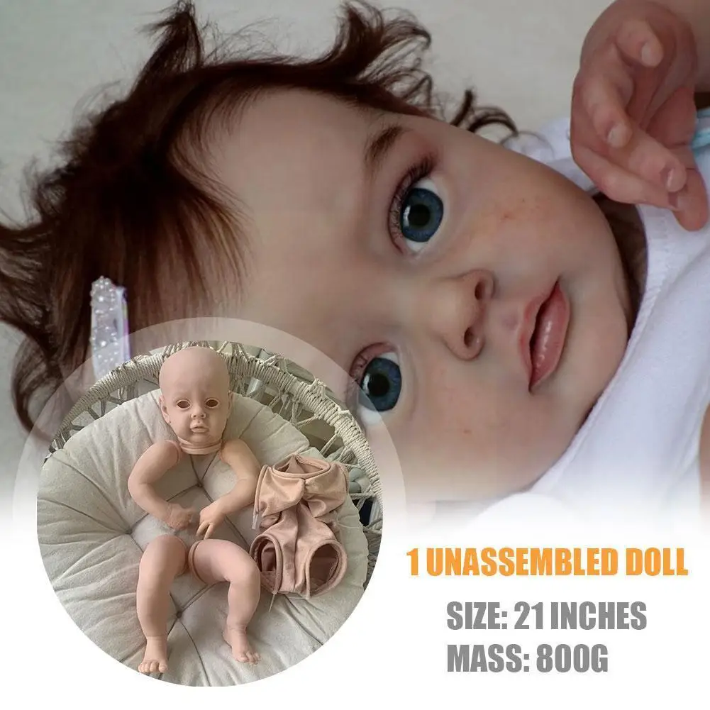

21inch Reborn Kit Limited Pouplar Edition Lifelike Soft Unfinished Parts Toys For Kids L3j4