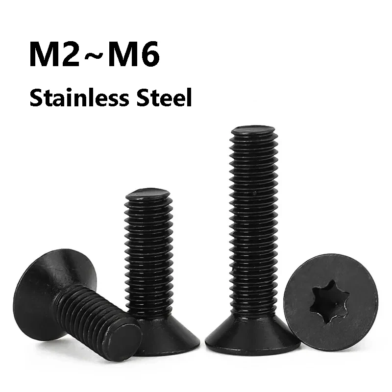 

Винты Torx черные нержавеющая сталь 304 M2 M2.5 M3 M4 M5 M6