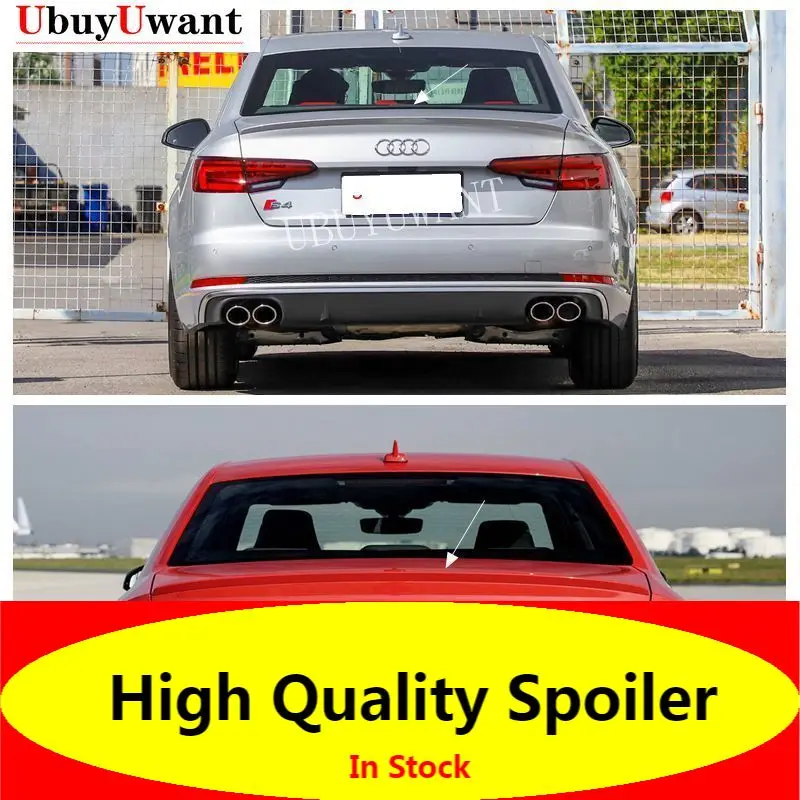 

Спойлер для Audi A4 B9 2017 2018 2019 2020, высококачественный спойлер из АБС-пластика для багажника автомобиля, губа, крылья, задний спойлер, аксессуары ...