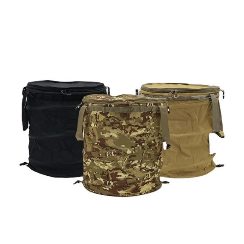 

Camping Trash Can Reusable Garden Yard Trash Bag Foldable Dirty Clothes Basket Portable Camp Garbage Storage Box Bin For Picnic