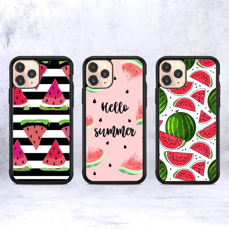

Summer Fruit Watermelon Phone Case Silicone PC+TPU Case For iPhone 14 11 12 13 Pro Max 8 7 6 Plus X XR Hard Fundas