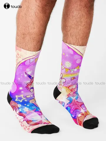 Носки с единорогом для вечерние, сутуживаемые носки для женщин, индивидуальные носки унисекс на заказ для взрослых и подростков, Молодежные носки с цифровой печатью 360 °