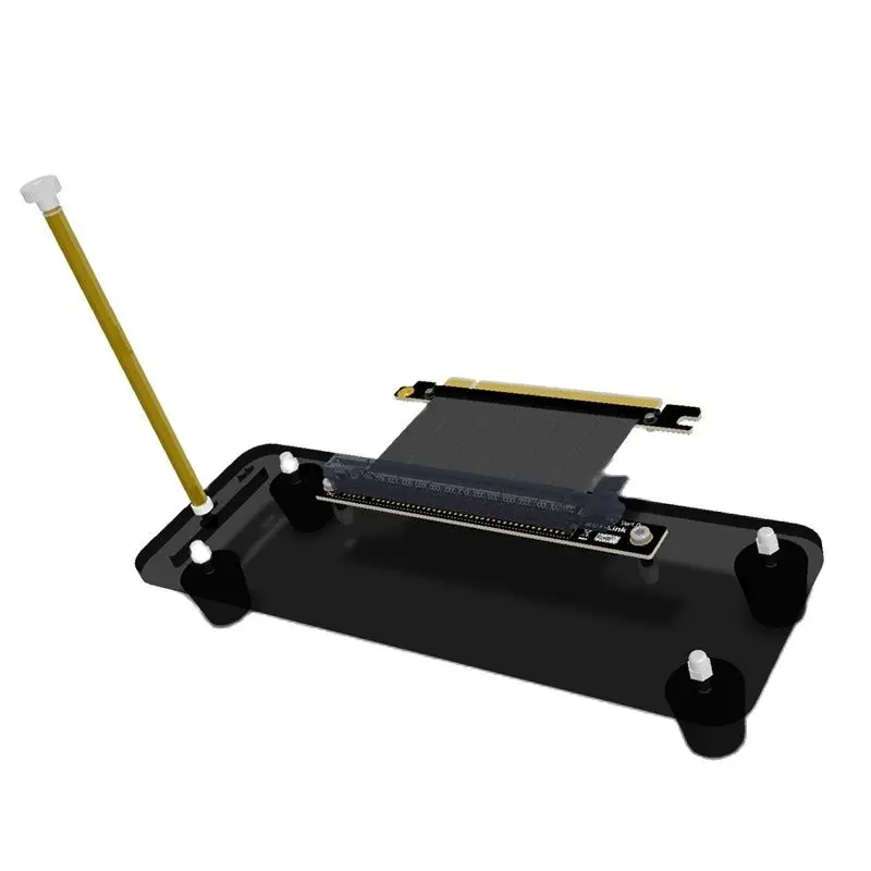 

PCIe Riser Card PCI-E3.0 16X Vertical Graphics Card Stand Holder Bracket Stand+PCI-E Extension Cable for DIY ATX GTX1080Ti