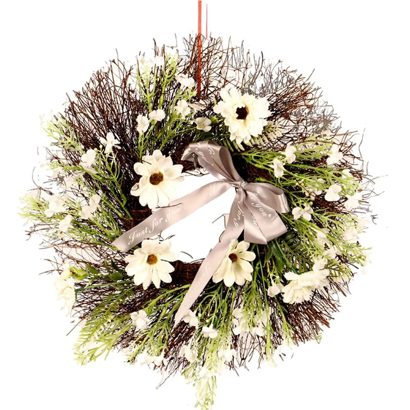 

Cosmos Sun Wreath Flower Artificial Wreath Garland For Door Decors, Weddings, Parties, And Home Decorations