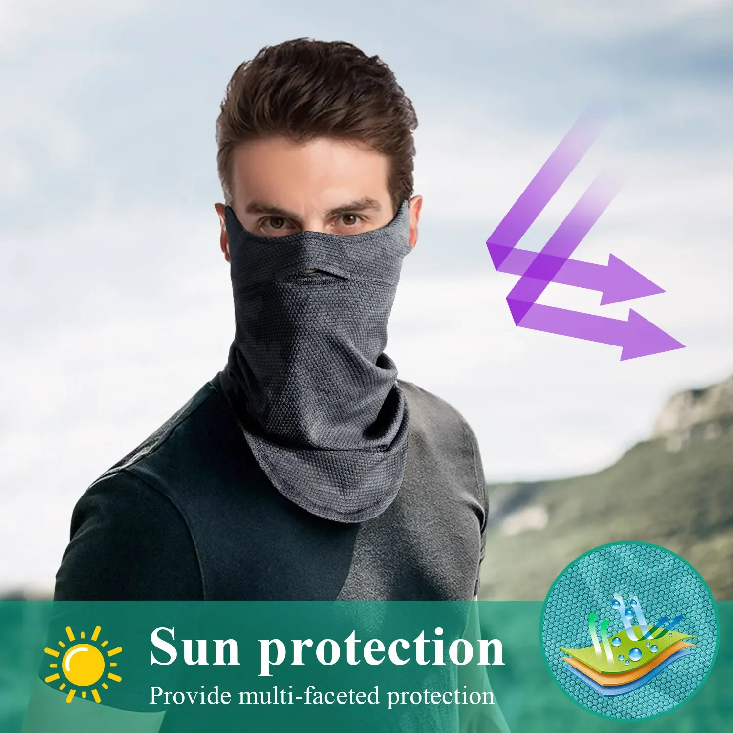 Велосипедная бандана шарф камуфляжная тактическая дышащая маска для лица