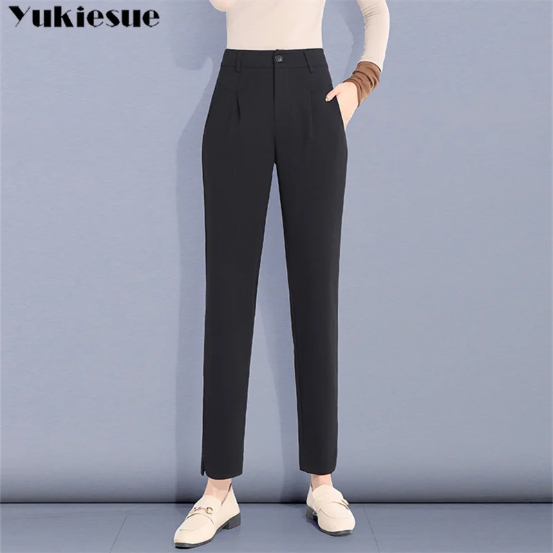 

Korean Casual Women'S Straight Tube 2022 Autumn Harlan Pipe Pants Are Versatile, Slim And Vertical, Formal 9-Point Trousers Lady