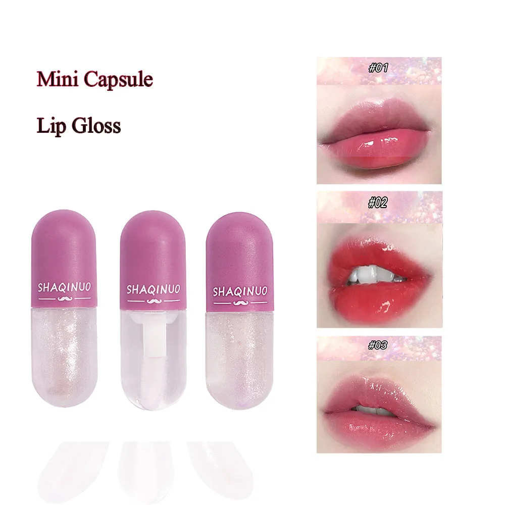 

Mini Capsule Lip Gloss Nourish and Beautify Lips Waterproof Non-stick 24 Hours Long Lasting Lipstick Lip Gloss Cosmetic Makeup
