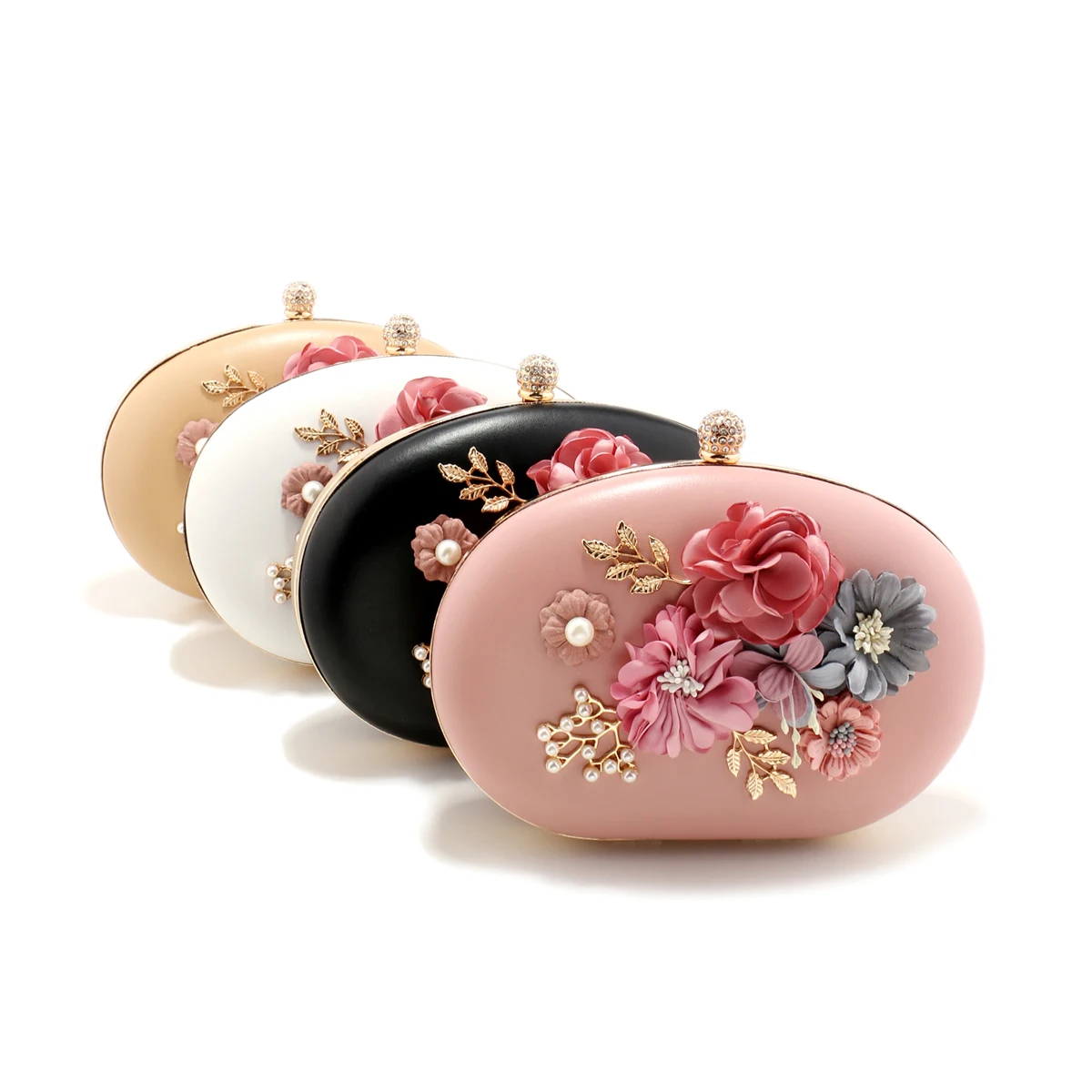 Блестящие вечерние сумки с металлической цепочкой Женский Свадебный клатч