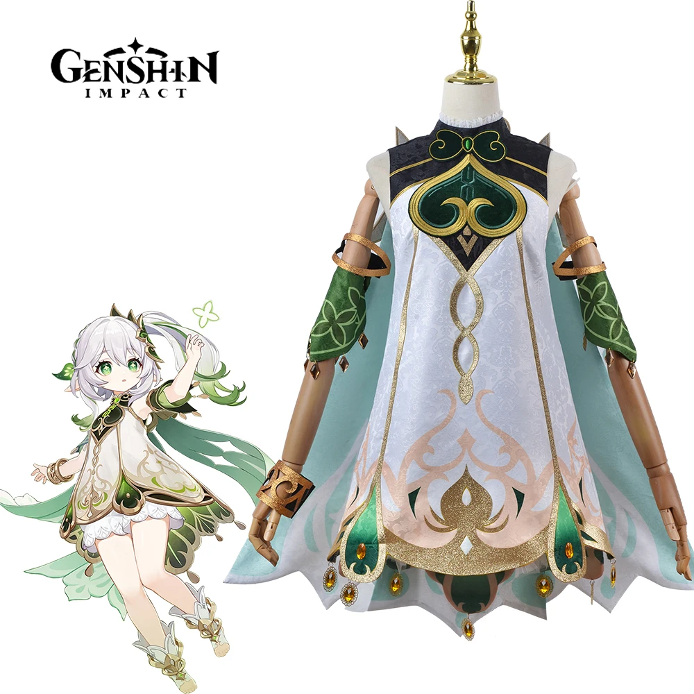 

Nahida Cosplay Game Genshin Impact Costume Wig Lesser Lord Kusanali Cosplay Costume Full Set Halloween Role Play Outfits Uniform