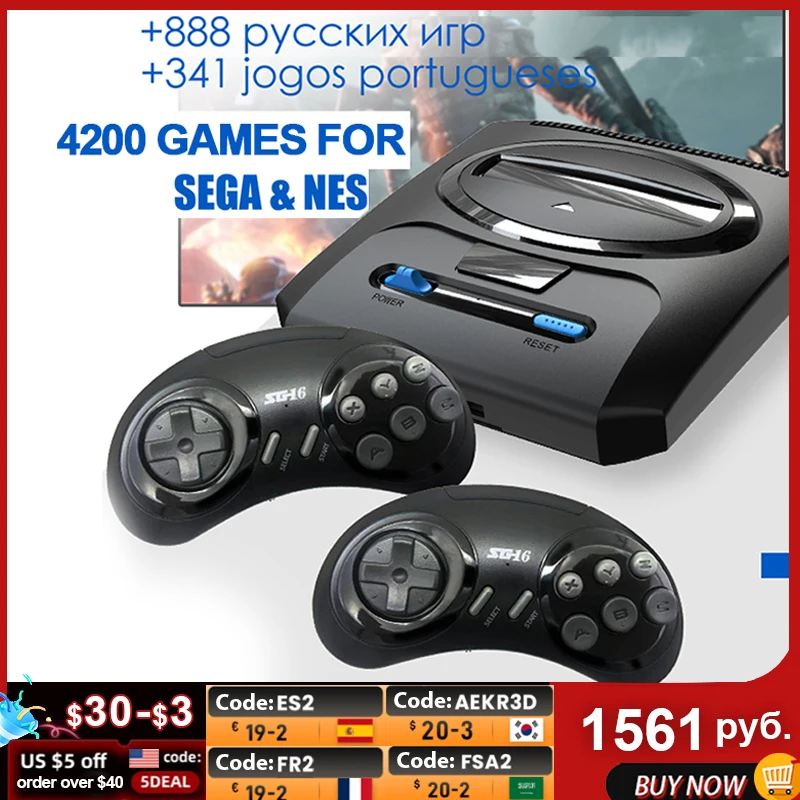 

VILCORN Game Stick 4k TV HD Out Classic Retro Game Console For Sega Nes Dendy Wireless Controller Gamepad Support 2 Players