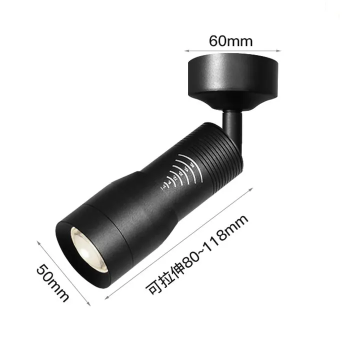 GY регулируемые трековые светильники  черно-белые 3Вт 7Вт 12Вт