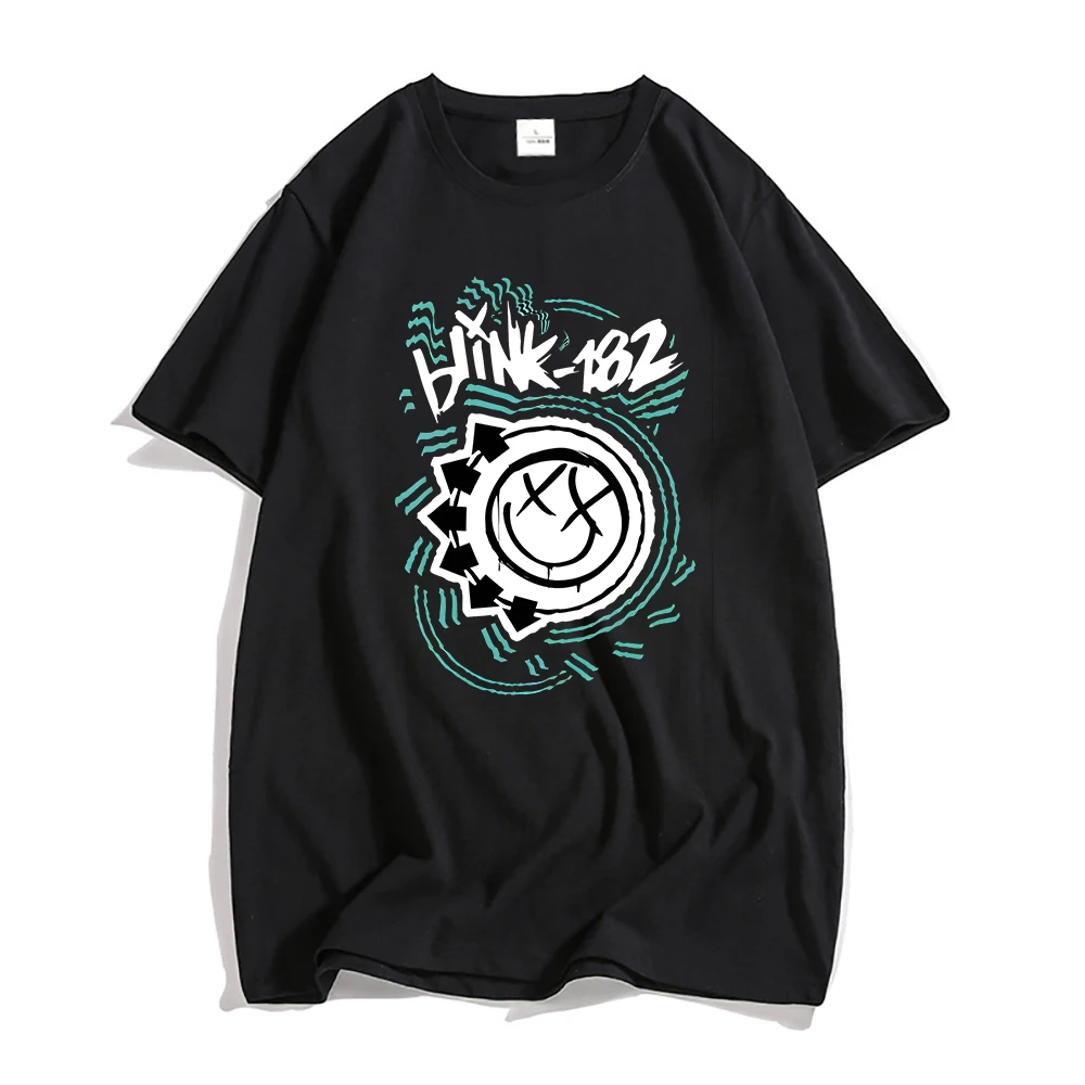 

Blink-182 T-shirts Punk Band Handsome MEN 100% Cotton Sweatshirt T Shirts Four Seasons High Quality Aldult O-Neck Tshirts Casual