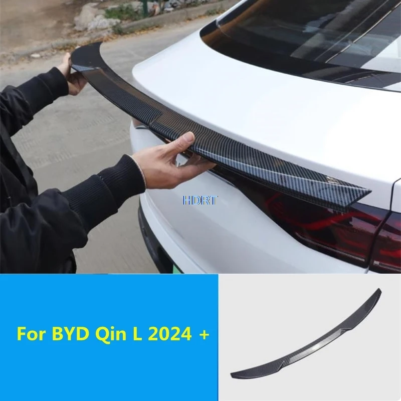 Фото Для BYD Qin L 2024 + задняя крыша багажника, спойлер, боковая фиксированная крышка ветрового хвоста, автомобильный Стайлинг, аксессуары для кузова, внешняя наклейка №1