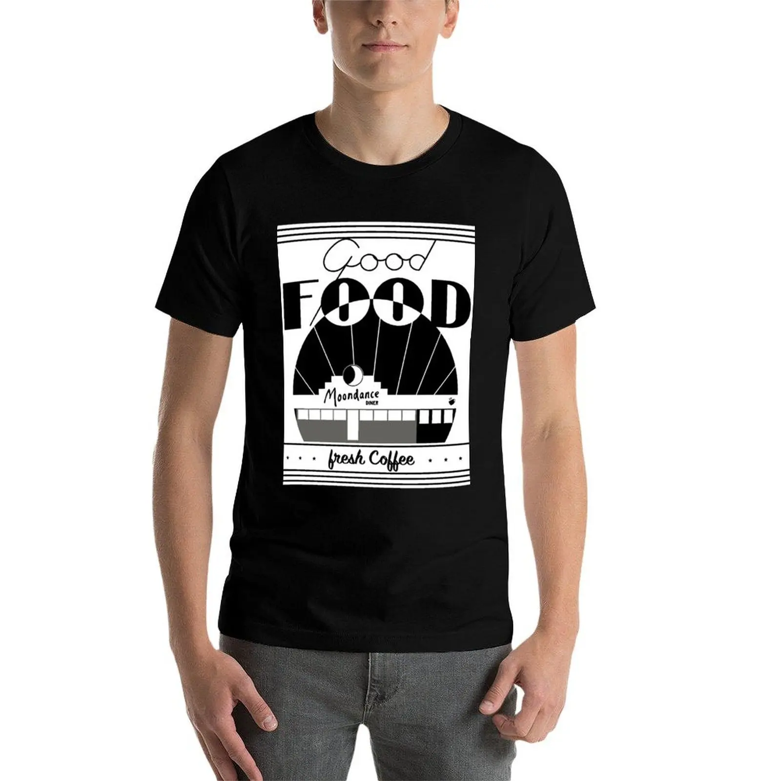Фото Футболка Moondance Diner Tick Tick Boom, базовая однотонная хлопковая футболка с короткими рукавами №4