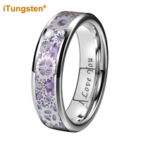 itungsten 6mm 8mm carbon fiber gear inlay tungsten ring men women wedding band fashion jewelry i love you engraved comfort fit