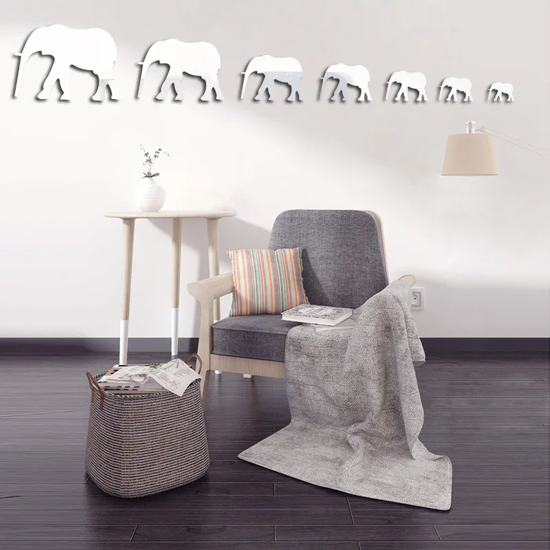 

7 шт., зеркальные акриловые наклейки для детской комнаты