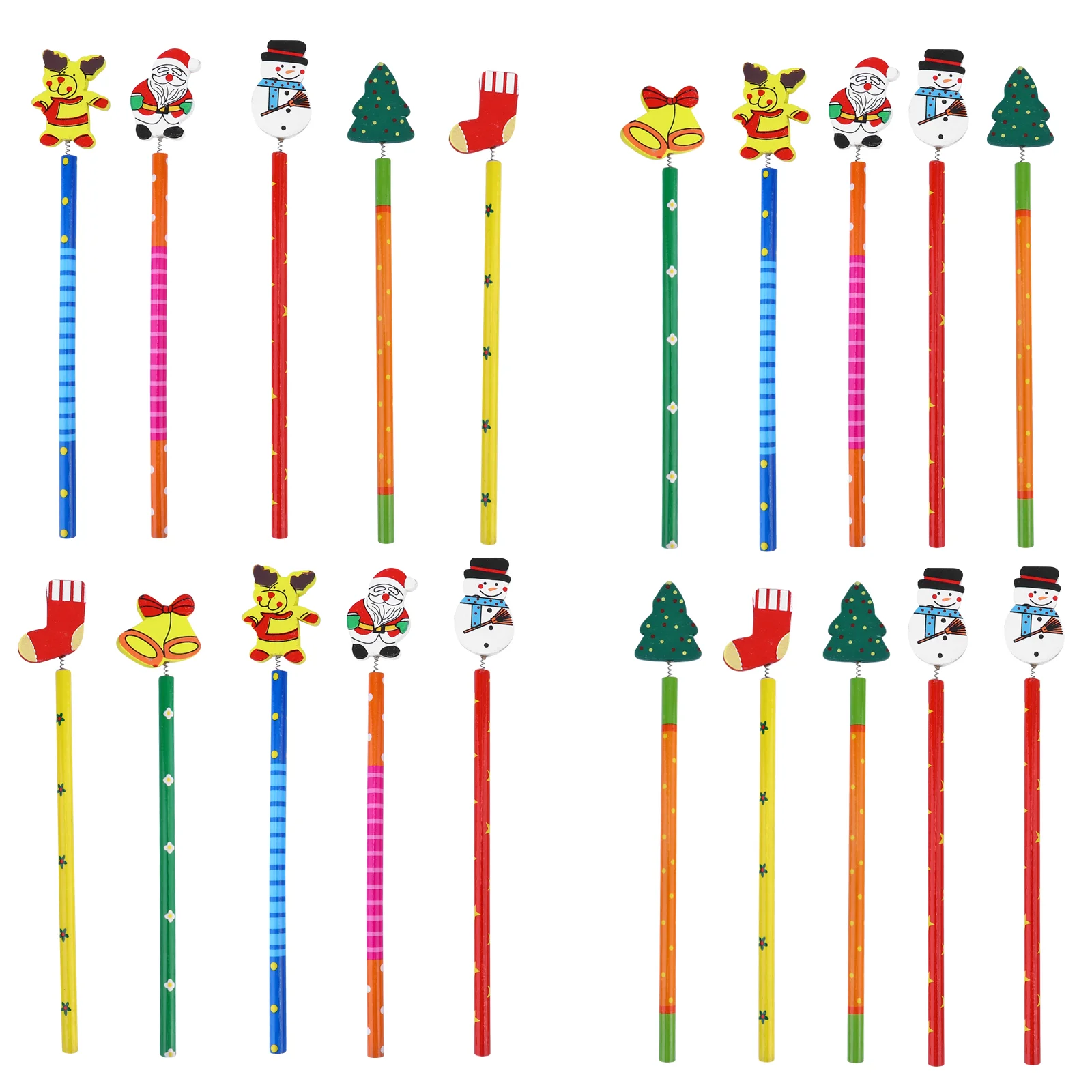 

Pencilschristmas Kidswooden Goodiesfiller Noveltysets Students Writing Tools Student Tree Santa Snowman Holdiay