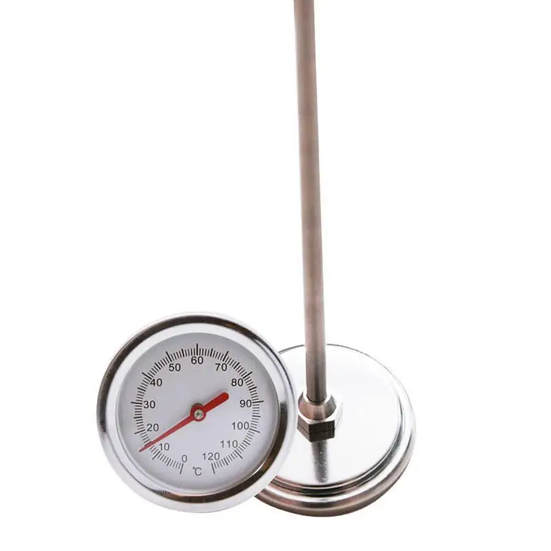 

Stainless Steel Soil Compost Thermometer 50cm Stem Read Dial Display 0-120 Degrees Celsius Range Ground Compost Garden Supplies