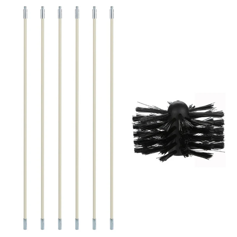 

Tool Brush kit Cleaning Fireplace Anti scratch Chimney Cleaner Electric drill Flexible Rods Stoves Convenient Durable