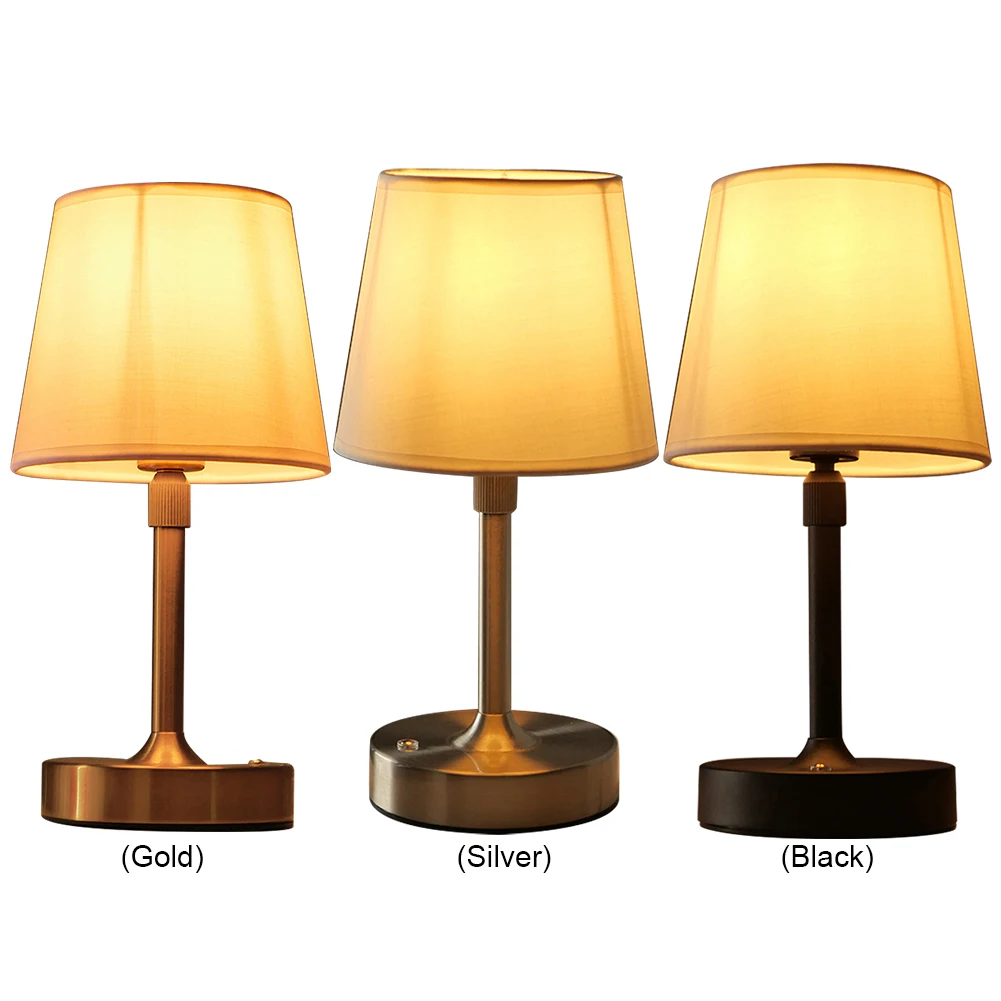 Беспроводная светодиодная металлическая настольная лампа перезаряжаемая от USB