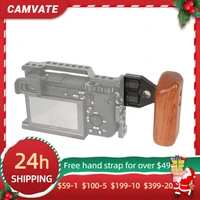 camvate camera universal rosewood right handle grip with aluminum connecter 14 20 thread for dv video cage rig red camera