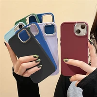 plating lens frame case for iphone 12 11 13 14 pro max xr x xs max 7 8 plus se 2022 fundas soft tpu silicon phone covers coques