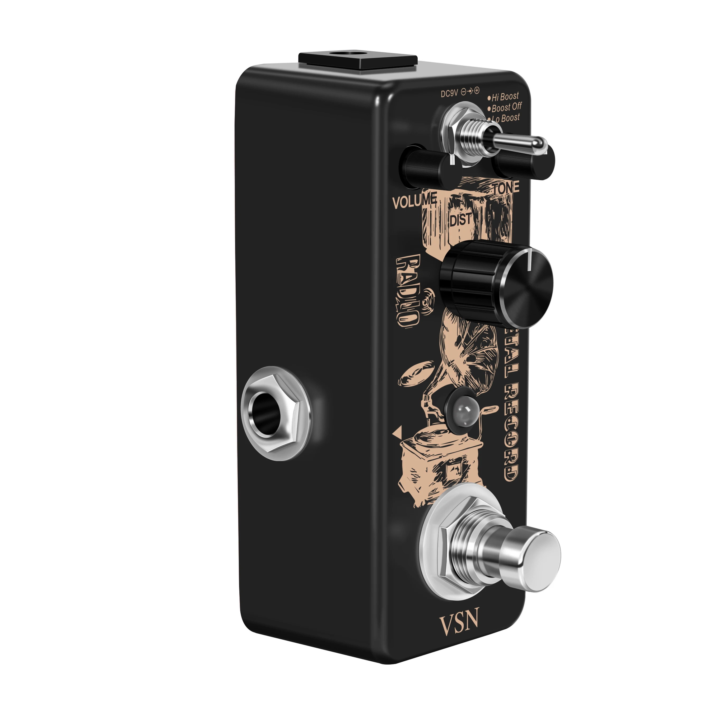 VSN LEF-305 Heavy Metal Distortion Pedal Holy War Analog Dist Pedal for Electric Guitar Classic 80's Metal Sound True Bypass