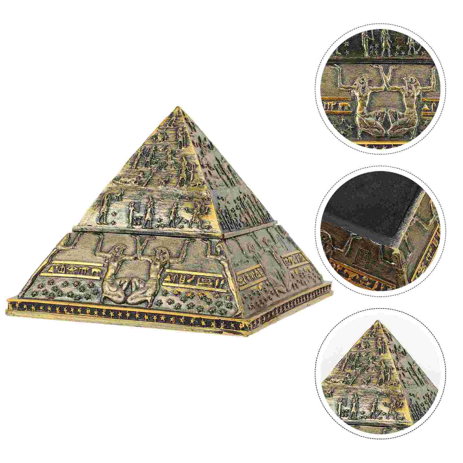 

Pyramid Shape Storage Box Egypt Pyramid Model Pyramid Decor Pyramid Adornment for Storage Office Home