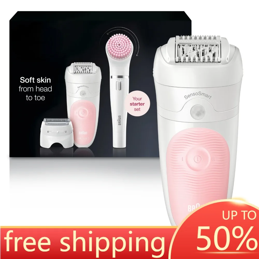 

Эпилятор Braun Silk-epil Beauty Set 55-895 для влажной и сухой уборки, беспроводной