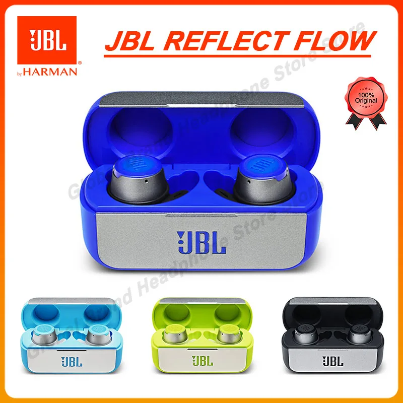 

Original JBL Reflect Flow True Wireless Bluetooth Earphones Sport headphone Stereo Earbuds Bass Sound Headset Mic Charging Case