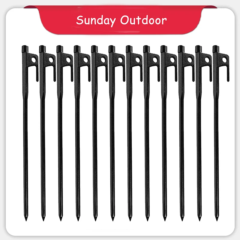 12 шт./упаковка кованые стальные колышки для палатки |
