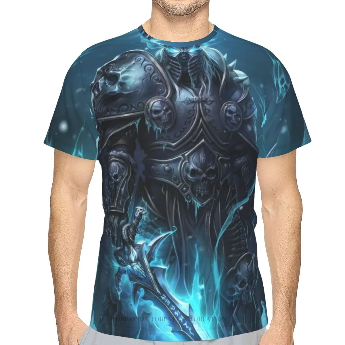 

Мужская быстросохнущая футболка с 3D принтом из полиэстера «World Of Warcraft»